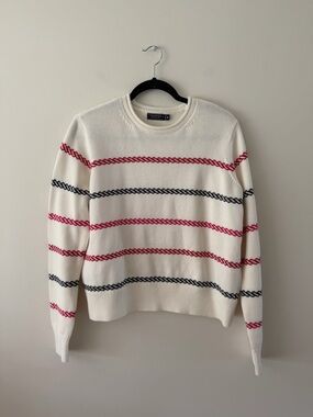 Vineyard Vines 100% Cotton Roll Neck Neutral Coastal Preppy Knit Sweater Medium
